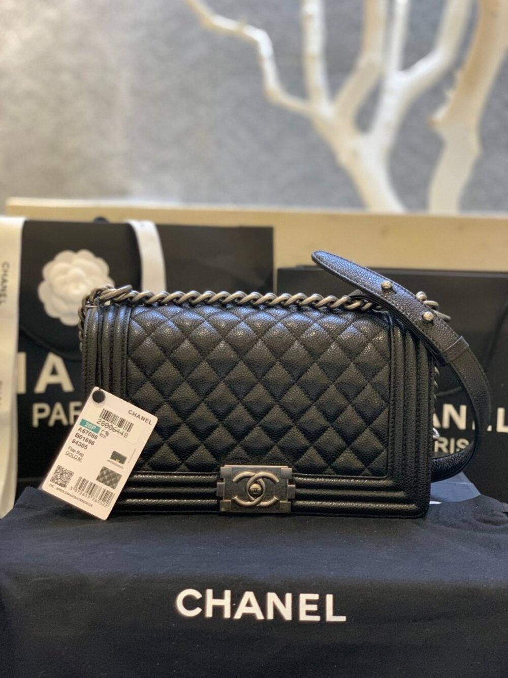 Chanel Boy Medium in Quilted Lambskin